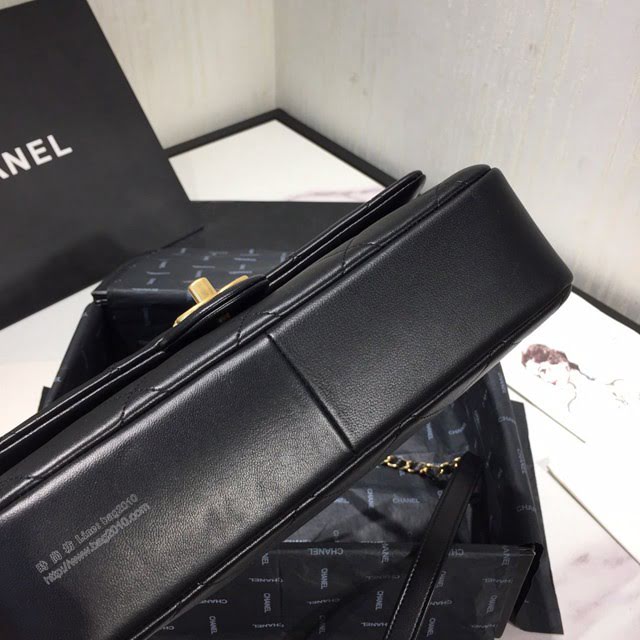Chanel女包 AS1358 Chanel2020新款圓環手柄方胖子口蓋包 菱格羊皮鏈條手提包  djc3954